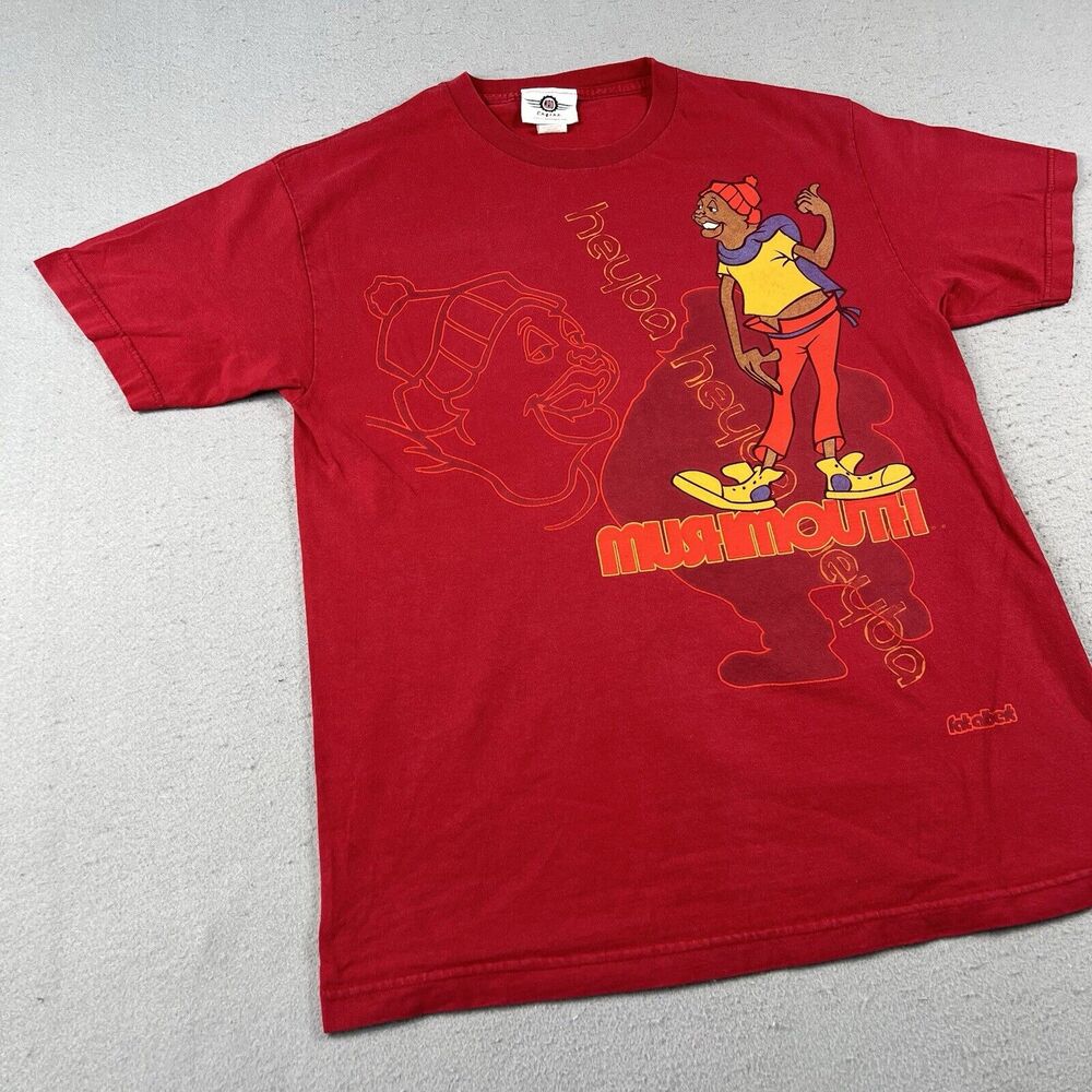 Vintage Fat Albert Mushmouth Shirt Men’s Large Red Short Sleeve Graphic Print - Picture 11 of 16